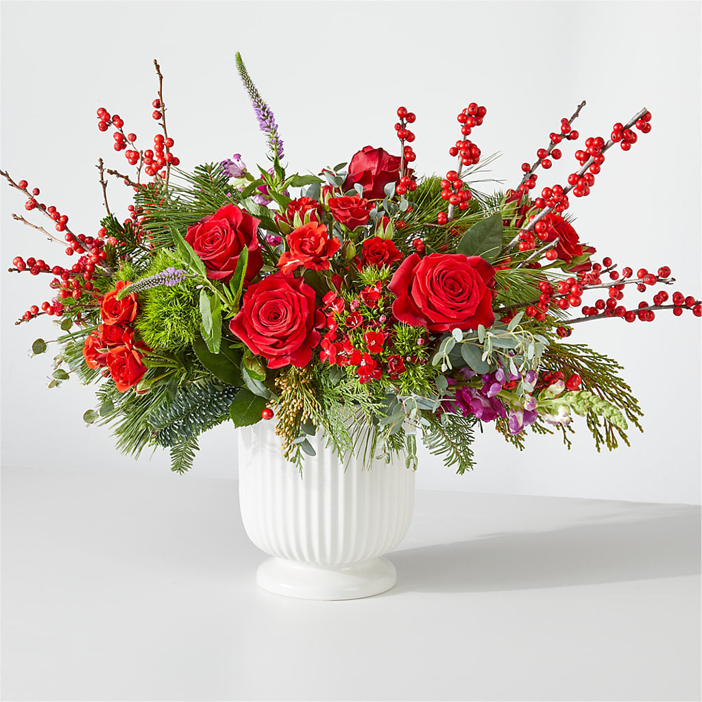 Big Red Bow Bouquet – Oopsie Daisy Florist, Raeford NC
