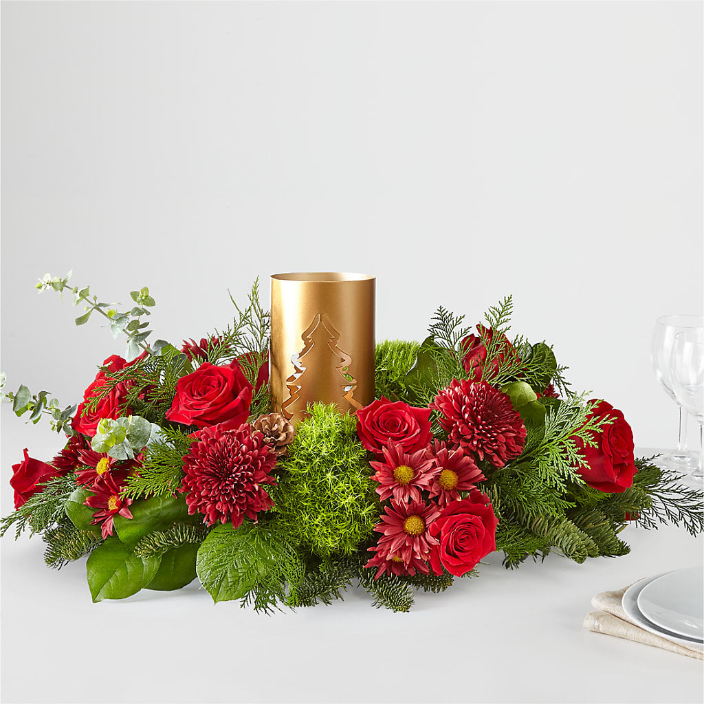 Toast the Season Centerpiece – Oopsie Daisy Florist, Raeford NC