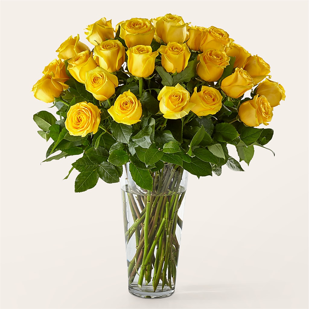 Long Stem Yellow Rose Bouquet – Oopsie Daisy Florist, Raeford NC