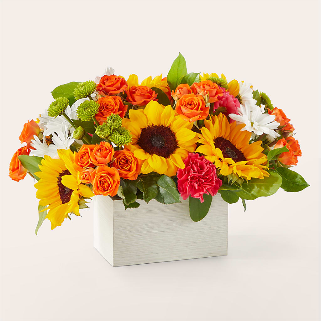 Sun-drenched Blooms Box Bouquet – Oopsie Daisy Florist, Raeford NC