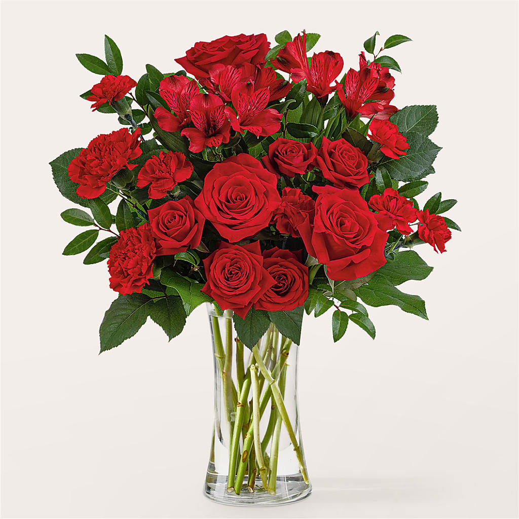 Brilliant Ruby Bouquet – Oopsie Daisy Florist, Raeford NC