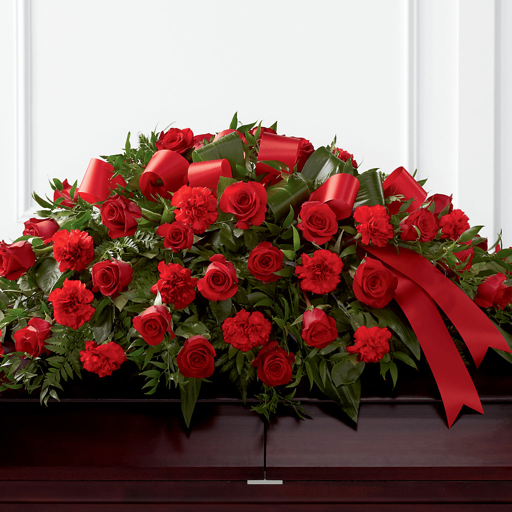 Tribute of Life Casket Spray – Oopsie Daisy Florist, Raeford NC