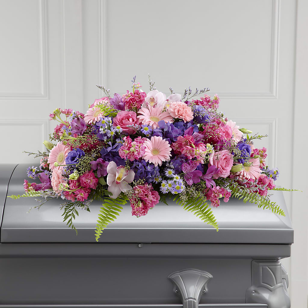 Glorious Garden Casket Spray – Oopsie Daisy Florist, Raeford NC