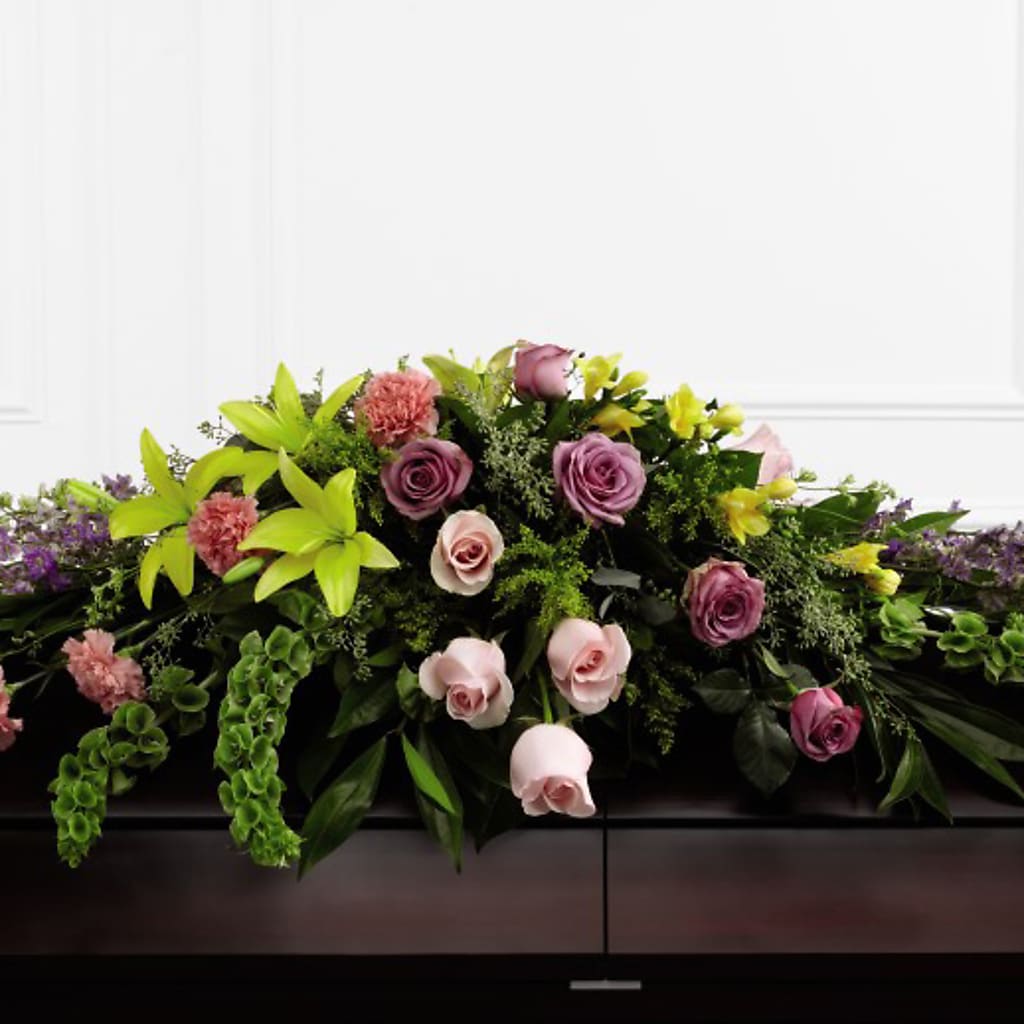 Forever Beloved Casket Spray – Oopsie Daisy Florist, Raeford NC