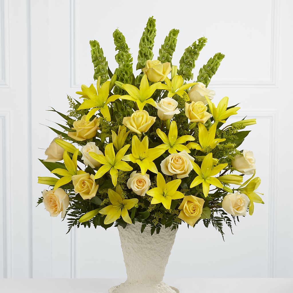 Golden Memories Arrangement – Oopsie Daisy Florist, Raeford NC