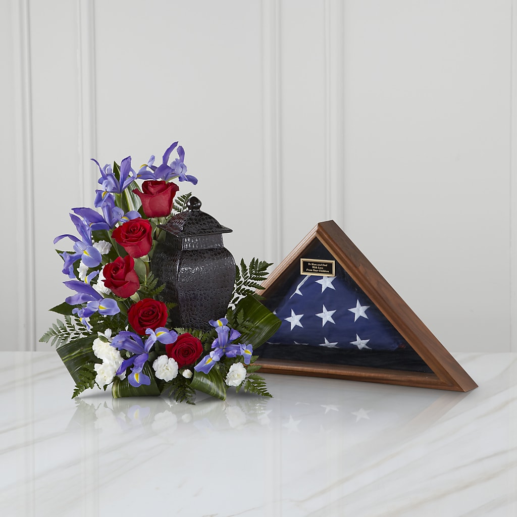 Patriotic Tribute Arrangement – Oopsie Daisy Florist, Raeford NC