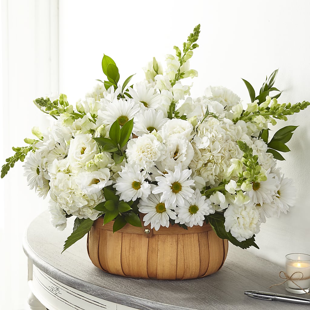 Pure Ivory Basket – Oopsie Daisy Florist, Raeford NC