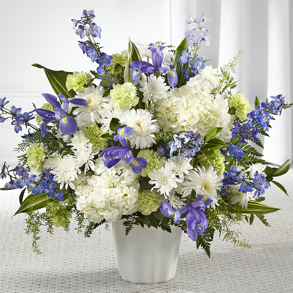 Soft Serenity Floor Basket – Oopsie Daisy Florist, Raeford NC