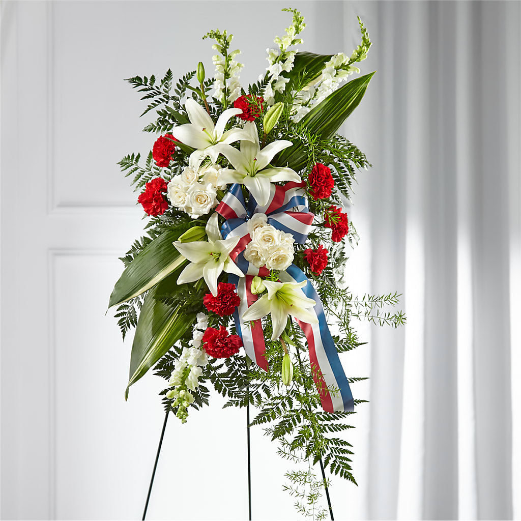 Stars of Life Standing Spray – Oopsie Daisy Florist, Raeford NC
