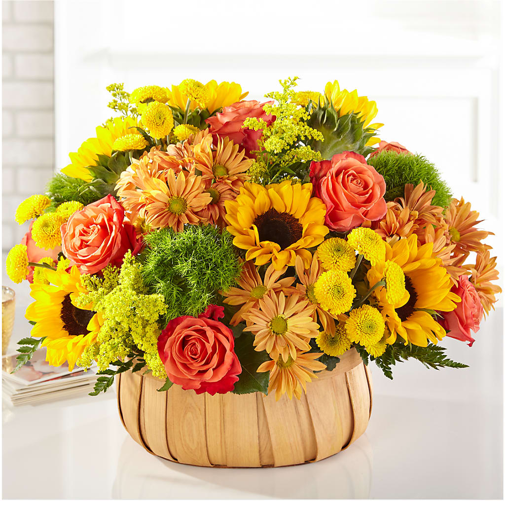 Harvest Sunflower Basket – Oopsie Daisy Florist, Raeford NC