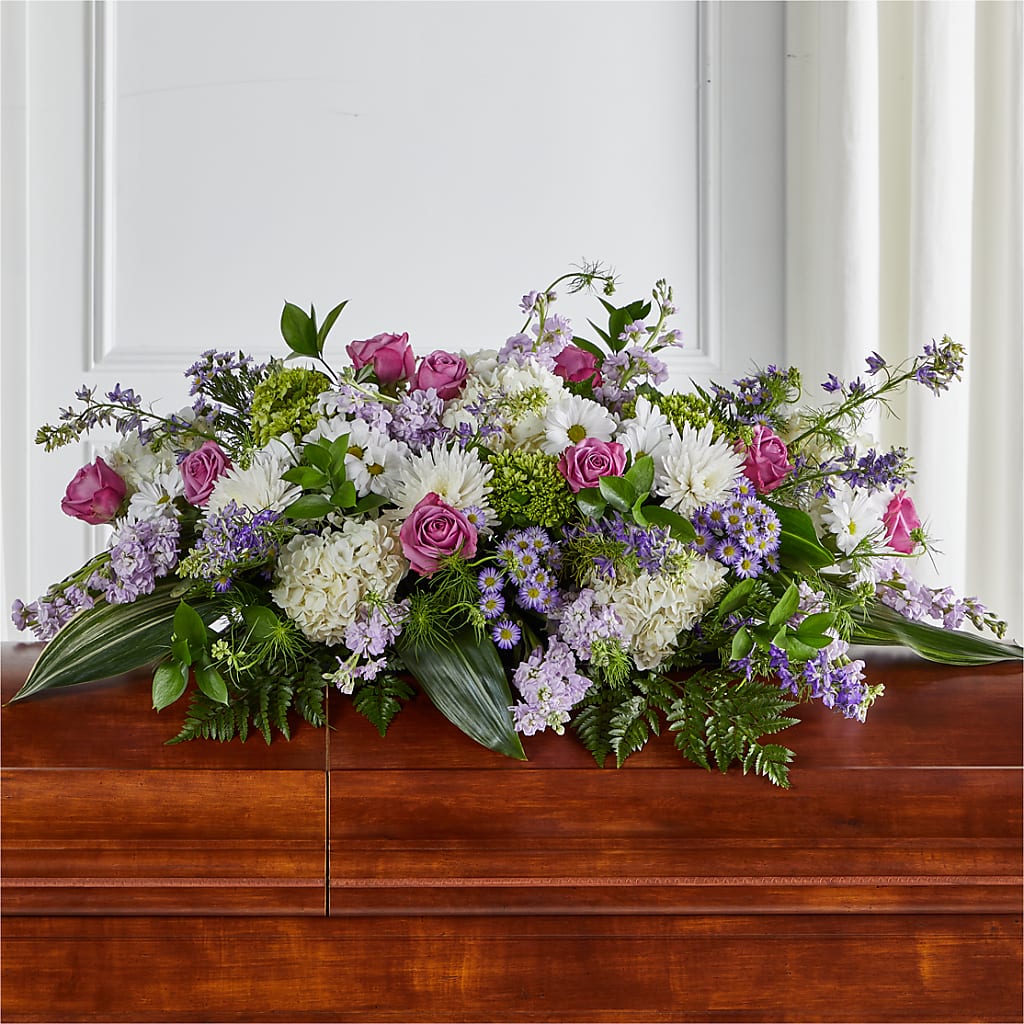 Meadows of Serenity Casket Spray – Oopsie Daisy Florist, Raeford NC