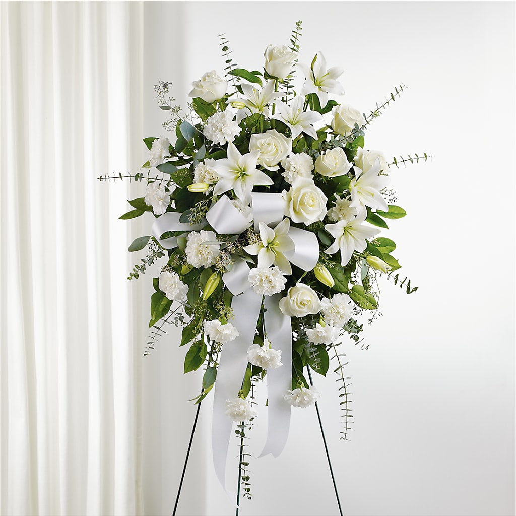 With Care Standing Spray – Oopsie Daisy Florist, Raeford NC