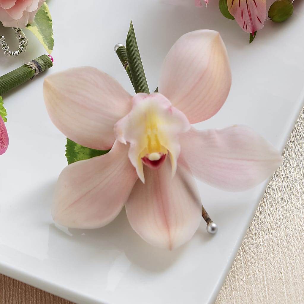 Pink Cymbidium Boutonniere – Oopsie Daisy Florist, Raeford NC