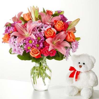 One and Only Bouquet and Bear Bundle –  Oopsie Daisy Florist, Raeford NC