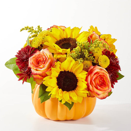 Golden Gourd Pumpkin Bouquet –  Oopsie Daisy Florist, Raeford NC