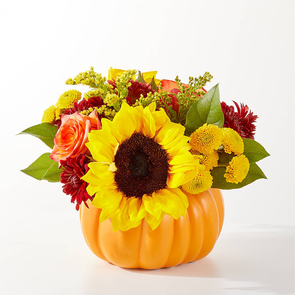 Golden Gourd Pumpkin Bouquet –  Oopsie Daisy Florist, Raeford NC