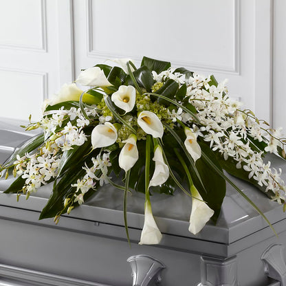 Angel Wings Casket Spray –  Oopsie Daisy Florist, Raeford NC