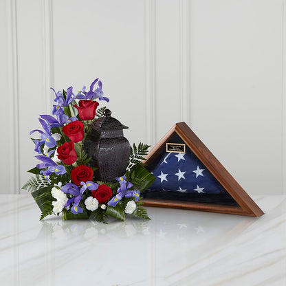 Patriotic Tribute Arrangement –  Oopsie Daisy Florist, Raeford NC
