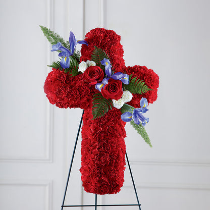 Faithful Hero Floral Cross –  Oopsie Daisy Florist, Raeford NC