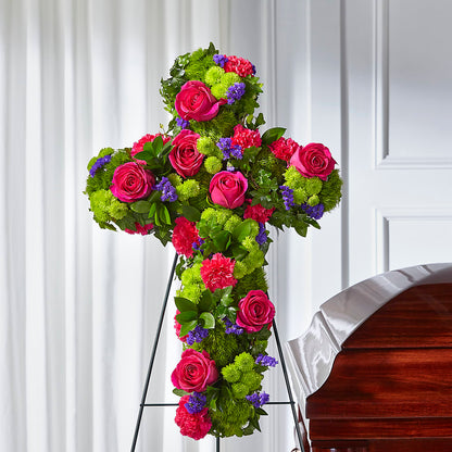 Tribute Rose Floral Cross –  Oopsie Daisy Florist, Raeford NC