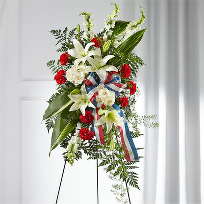 Stars of Life Standing Spray –  Oopsie Daisy Florist, Raeford NC
