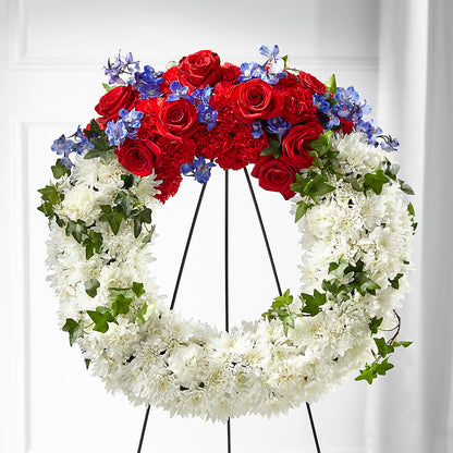 Patriotic Passion Wreath –  Oopsie Daisy Florist, Raeford NC