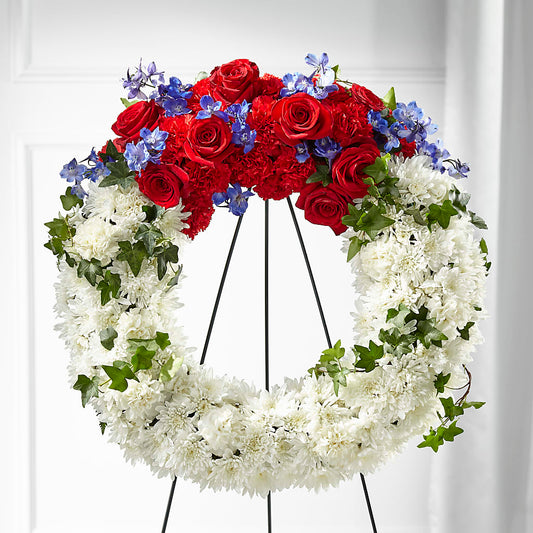 Patriotic Passion Wreath –  Oopsie Daisy Florist, Raeford NC