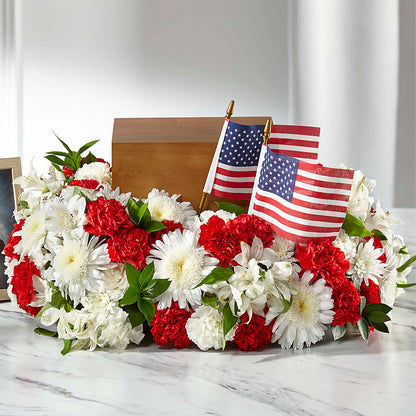 Spirit of Patriotism Cremation Adornment –  Oopsie Daisy Florist, Raeford NC