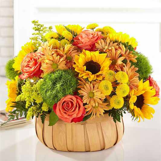 Harvest Sunflower Basket –  Oopsie Daisy Florist, Raeford NC