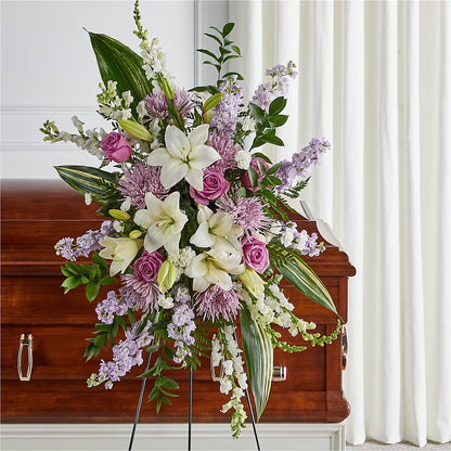 Grateful Hearts Standing Spray –  Oopsie Daisy Florist, Raeford NC