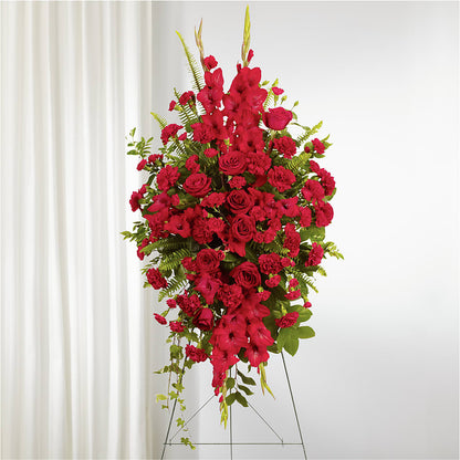 From the Heart Standing Spray –  Oopsie Daisy Florist, Raeford NC