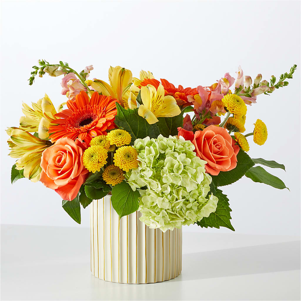 Autumn Sunshine Bouquet with Ivory Vase –  Oopsie Daisy Florist, Raeford NC