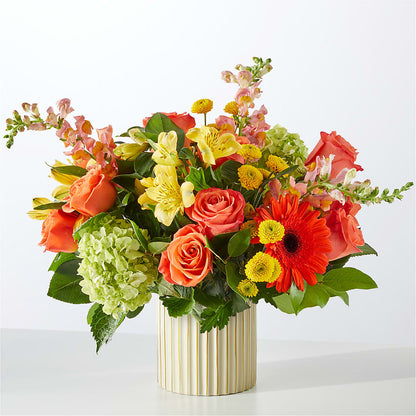 Autumn Sunshine Bouquet with Ivory Vase –  Oopsie Daisy Florist, Raeford NC