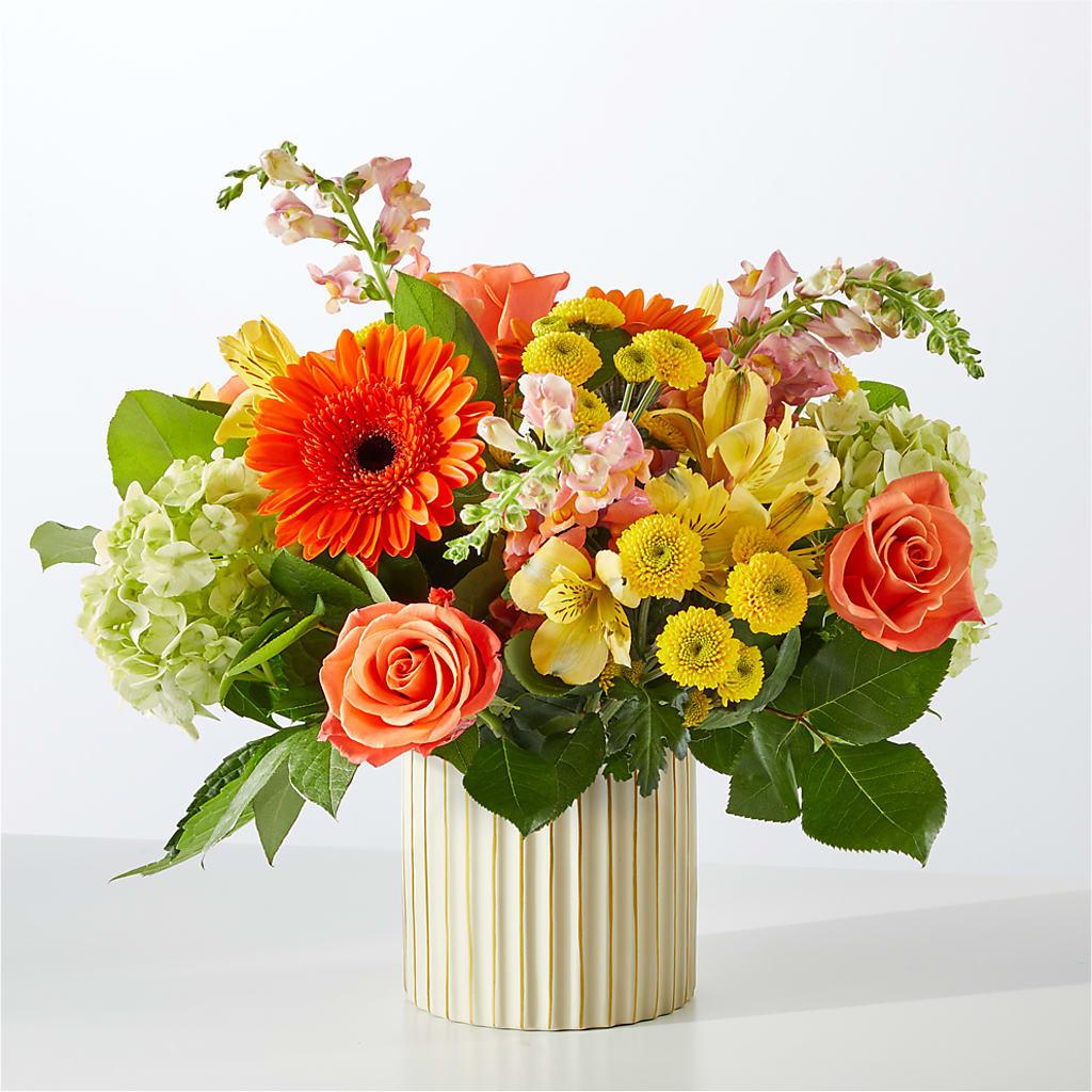 Autumn Sunshine Bouquet with Ivory Vase –  Oopsie Daisy Florist, Raeford NC