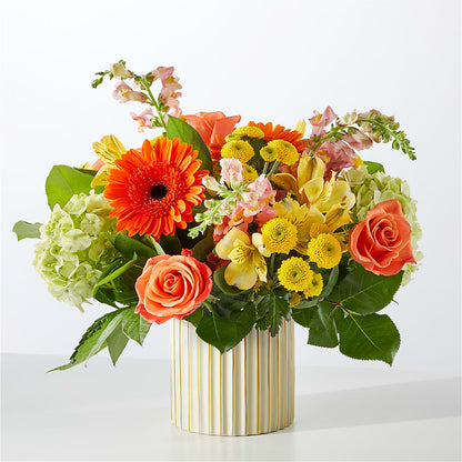 Autumn Sunshine Bouquet with Ivory Vase –  Oopsie Daisy Florist, Raeford NC