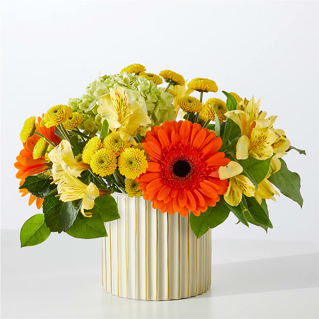 Autumn Sunshine Bouquet with Ivory Vase –  Oopsie Daisy Florist, Raeford NC