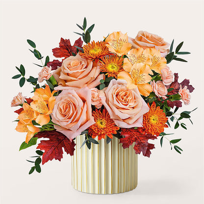 Spiced Latte Bouquet with Ivory Vase –  Oopsie Daisy Florist, Raeford NC