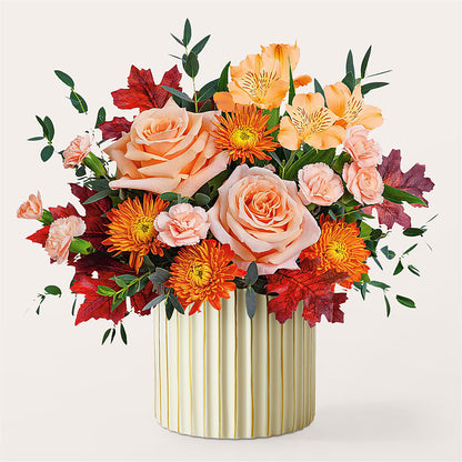 Spiced Latte Bouquet with Ivory Vase –  Oopsie Daisy Florist, Raeford NC
