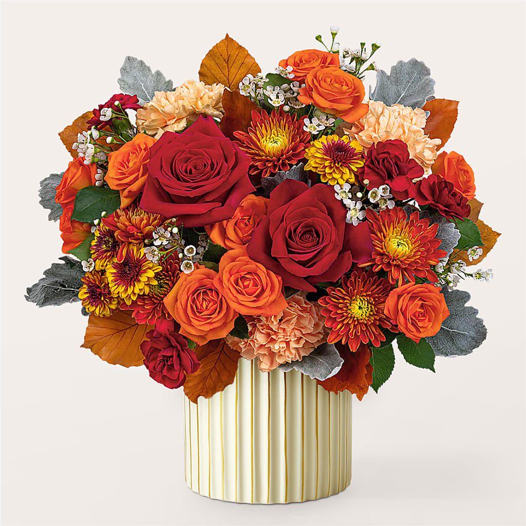 Merlot Bouquet with Ivory Vase –  Oopsie Daisy Florist, Raeford NC