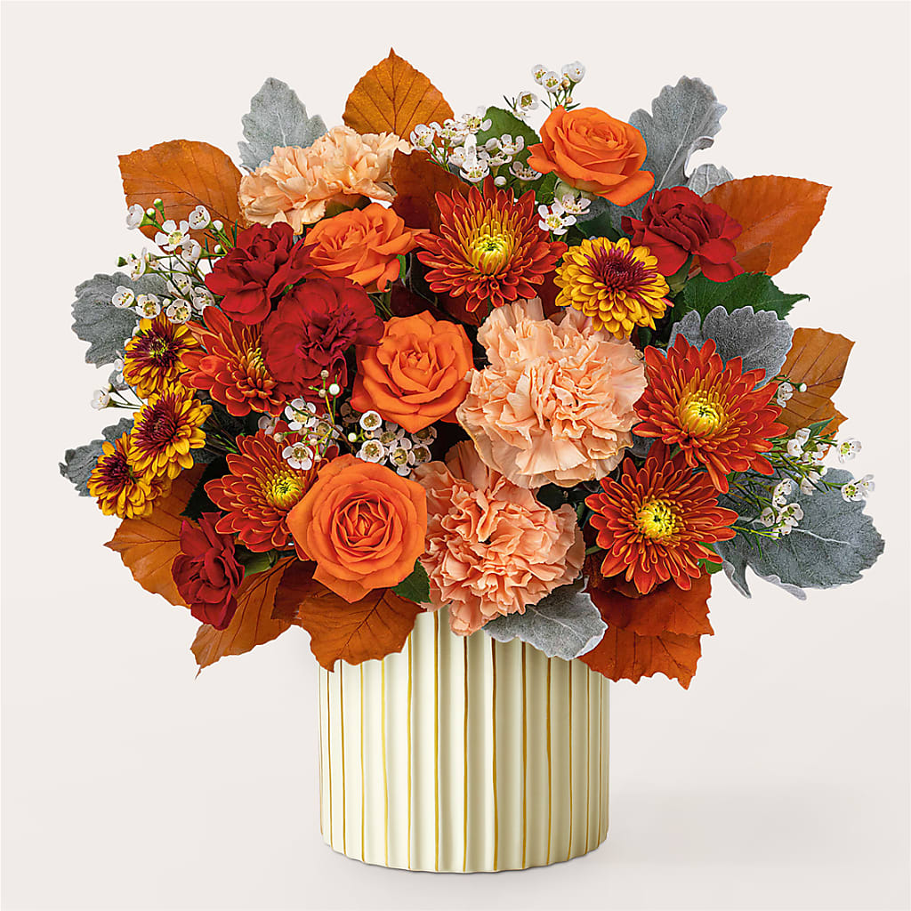 Merlot Bouquet with Ivory Vase –  Oopsie Daisy Florist, Raeford NC