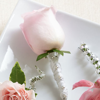 Pink Rose Boutonniere –  Oopsie Daisy Florist, Raeford NC