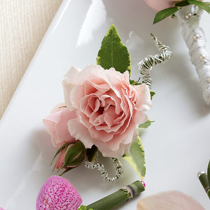 Pink Spray Rose Boutonniere –  Oopsie Daisy Florist, Raeford NC