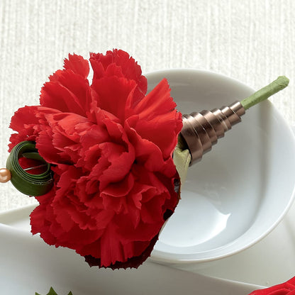 Red Carnation Boutonniere –  Oopsie Daisy Florist, Raeford NC