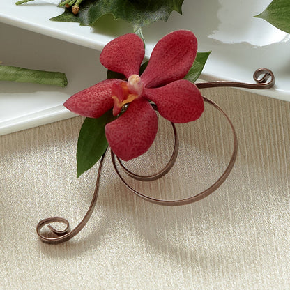 Red Mokara Boutonniere –  Oopsie Daisy Florist, Raeford NC
